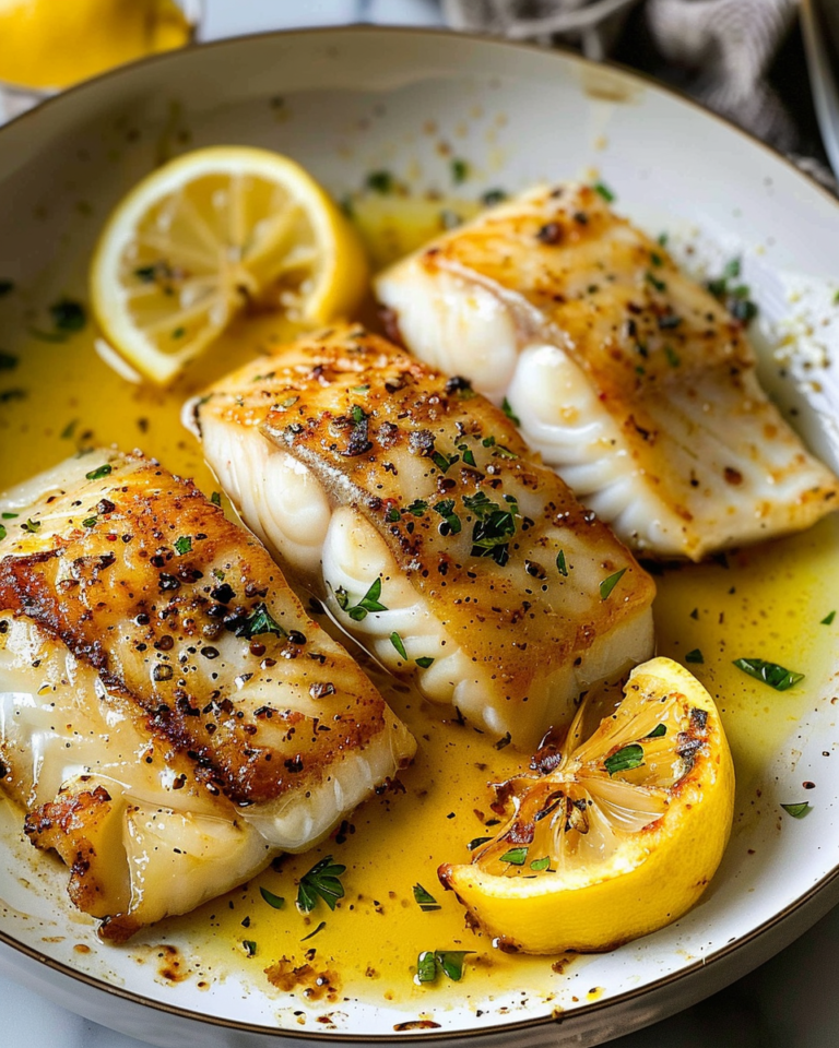 Delicious Pan Fried Cod with Lemon Butter Sauce Recipe
